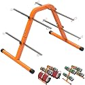 SELEWARE Portable Wire Spool Caddy, Cable Dispenser with 4 Adjustable Rods