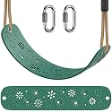 SELEWARE Swing Set Accessories Kids Swing Seat with Adjustable Rope, Green