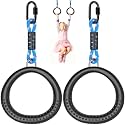 SELEWARE Trapeze Swing Rings, Gymnastics Rings for Swingset