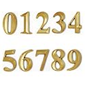 Self Adhesive Mailbox Numbers, Gold 3D Address Sign Number Stickers for House Doors, Apatment, Home Hotel Room Decorative Project 2-3/4 Inch High. (10 Pcs（0 to 9）, Gold)