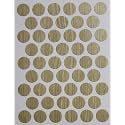 Self Adhesive PVC Screw Cover Cap 9/16" (1 Sheet 50 caps) Natural Oak