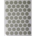 Self Adhesive PVC Screw Cover Cap 9/16" (1 Sheet 50 caps) Grey