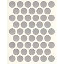 Self Adhesive PVC Screw Cover Cap 9/16" (1 Sheet 50 caps) (Metallic Grey)