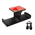 Self-Adhesive Under-Desk Dual Arm Headphone & Headset Hanger (Large) | Sleek Black Desk Organizer for Home, Office & Gaming Setup