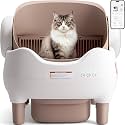 Self Cleaning Litter Box, Automatic Cat Litter Box-APP Control, Open-Design Electric Litter Box, Safety Anti-Pinch, Odor-Free Waste Disposal Includes Trash Bags, Suitable for Multiple Cats, Grey