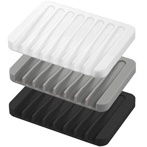 Self Draining Soap Dishes 3 Pcs Silicone