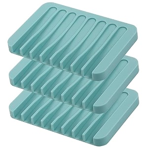 Self Draining Soap Dishes 3 Pcs Silicone