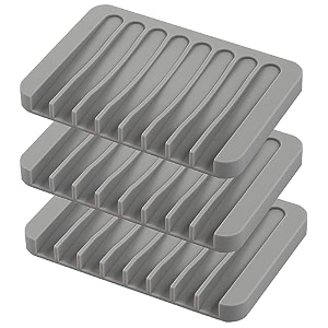 Self Draining Soap Dishes 3 Pcs Silicone