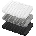 Self Draining Soap Dishes 3 Pcs Silicone