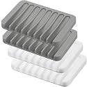 Self Draining Soap Dishes 4 Pcs Silicone
