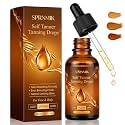 Self Tanning Drops for Face & Body, Face Self Tanner Drops with Natural-Looking Glow to Add to Moisturizer, Organic Sunless Tanner with Streak-Free & Non Orange,Skincare 1 Fl Oz (Medium)