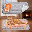 Self Warming Cat Bed, Reversible Self Heating Cat Pad, Gray, 18 x 24 Inches