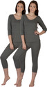 Selfcare New Combination Of Colours Women Top - Pyjama Set Thermal