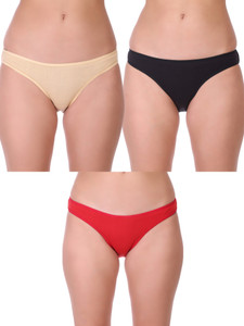 selfcare women bikini beige black red panty