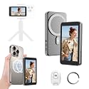 Selfie Monitor Screen for iPhone/Android Built-in Speaker (Grey)