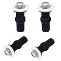SelfTek 4 Pack Toilet Seat Bolts, Hinge Bolt Screws Toilet Seat Fixings Fix Expanding Rubber Top Nuts Screws Mount Seat Hardware Replacement Parts Kit (for 14-16mm hole toilet seats)