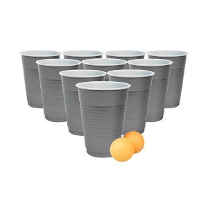set of 10pcs silver game pong glassess plastic reusable colourful cups with balls perfect for bachelors bachelorette party cocktail party strong reusable glass 2 balls included