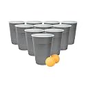 (Set of 10pcs) Silver Game Pong Glassess Plastic Reusable Colourful Cups with Balls Perfect for Bachelors, Bachelorette Party, Cocktail Party, Strong Reusable Glass| 2 Balls Included