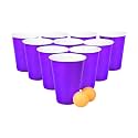 (Set of 25pcs) Purple Game Pong Glassess Plastic Reusable Colourful Cups with Balls Perfect for Bachelors, Bachelorette Party, Cocktail Party, Strong Reusable Glass| 2 Balls Included