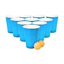 (Set of 25pcs Blue Game Pong Glassess Plastic Reusable Colourful Cups with Balls Perfect for Bachelors, Bachelorette Party, Cocktail Party, Strong Reusable Glass | 2 Balls Included
