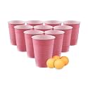 (Set of 50pcs Pink Game Pong Glassess Plastic Reusable Colourful Cups with Balls Perfect for Bachelors, Bachelorette Party, Cocktail Party, Strong Reusable Glass | 4 Balls Included