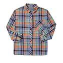 SELINK Girls Long Sleeve Flannel Buffalo Plaid Button Down Shirt