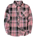 SELINK Girls Long Sleeve Flannel Buffalo Plaid Button Down Shirt