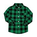 SELINK Girls Long Sleeve Flannel Buffalo Plaid Button Down Shirt