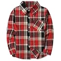 SELINK Girls Long Sleeve Flannel Buffalo Plaid Button Down Shirt