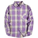 SELINK Girls Long Sleeve Flannel Buffalo Plaid Button Down Shirt