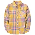 SELINK Girls Long Sleeve Flannel Buffalo Plaid Button Down Shirt