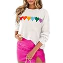 SELINK Women's Holiday Sweater Crew Neck Print Casual Long Sleeve Pullover