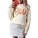 SELINK Women's Holiday Sweater Crew Neck Print Casual Long Sleeve Pullover