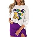 SELINK Women's Holiday Sweater Crew Neck Print Casual Long Sleeve Pullover