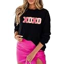 SELINK Women's Holiday Sweater Crew Neck Print Casual Long Sleeve Pullover