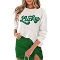 SELINK Women's Holiday Sweater Crew Neck Print Casual Long Sleeve Pullover