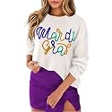 SELINK Women's Holiday Sweater Crew Neck Print Casual Long Sleeve Pullover
