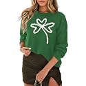 SELINK Women's Holiday Sweater Crew Neck Print Casual Long Sleeve Pullover