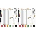 Selkie Pressure Washer Extension Wand Upgrade Power Washer Lance with Spray Nozzle Tips,30°,90°,120° Curved Rod, 1/4’’Quick Connect, Replacement for Anti-Leaked Ring 4000 PSI… (Pack of 2)