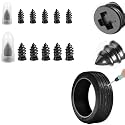 10Pcs Vacuum Tyre Repair Tool - Universal Self-Tire Repair Film Nail For Car Bike Motorcycle Truck (5 S + 5 L), Black
