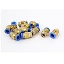 Sellify Uxcell 8mm Tube 1/4 inch Bsp Thread Quick Connector Pneumatic Air Fittings, 12 Pieces