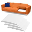 Couch Cushion Support, Trapezoid 40D Sofa Cushion Support for Sagging Couch Seats, High Density Foam Furniture Seat Sagging Repair (White Firm 3PCS)