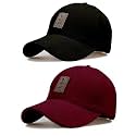SELLORIA Acrylic Brand A Adjustable Unisex Cap Quick Drying Sun Hat For Activites Sports Baseball Hat For Men And Women's Freesize (Pack Of 2) Any Age