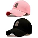 SELLORIA Acrylic Brand A Adjustable Unisex Cap Quick Drying Sun Hat For Activites Sports Baseball Hat For Men And Women's Freesize (Pack Of 2) Any Age