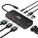 Selore USB C Docking Station Dual HDMI Monitor Adapter USB C Hub 4 Monitors