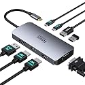 Selore USB C Docking Station Dual HDMI Monitor Adapter USB C Hub 3 Monitors