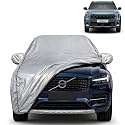 Seltos 100% Waterproof Car Cover | Dustproof Sun Protection Cover | Soft Cotton Lining | Triple Stitched | Mirror Pocket | Antenna Pocket | All Weather Body Cover (Silver with Yellow Piping)