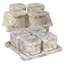 Selvel Air Tight Dry Fruit Container Tray Set with Lid & Serving Tray,Dry Fruit Gift Set Box with Lid for Serving Sweets,Chips,Cookies,Dry Fruits and Other Snacks,Multicolor
