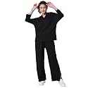 Selvia Women's Co-ords Set|Lycra Oversized Top & Trouser Set|Casual Co-ords Set For Women|Two Piece Co-ord Set|Office Wear Co-ords Set(710CTK11695N-S_Black)