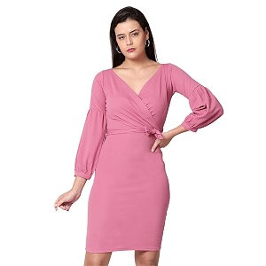 Selvia Womens Mini Lycra Stretchable Knitted Bodycon